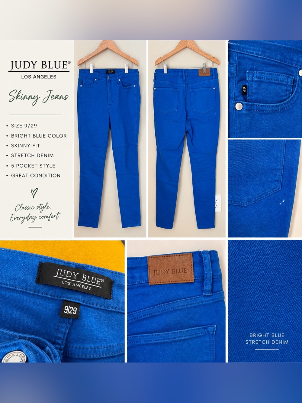Judy Blue Bright Blue Skinny Jeans